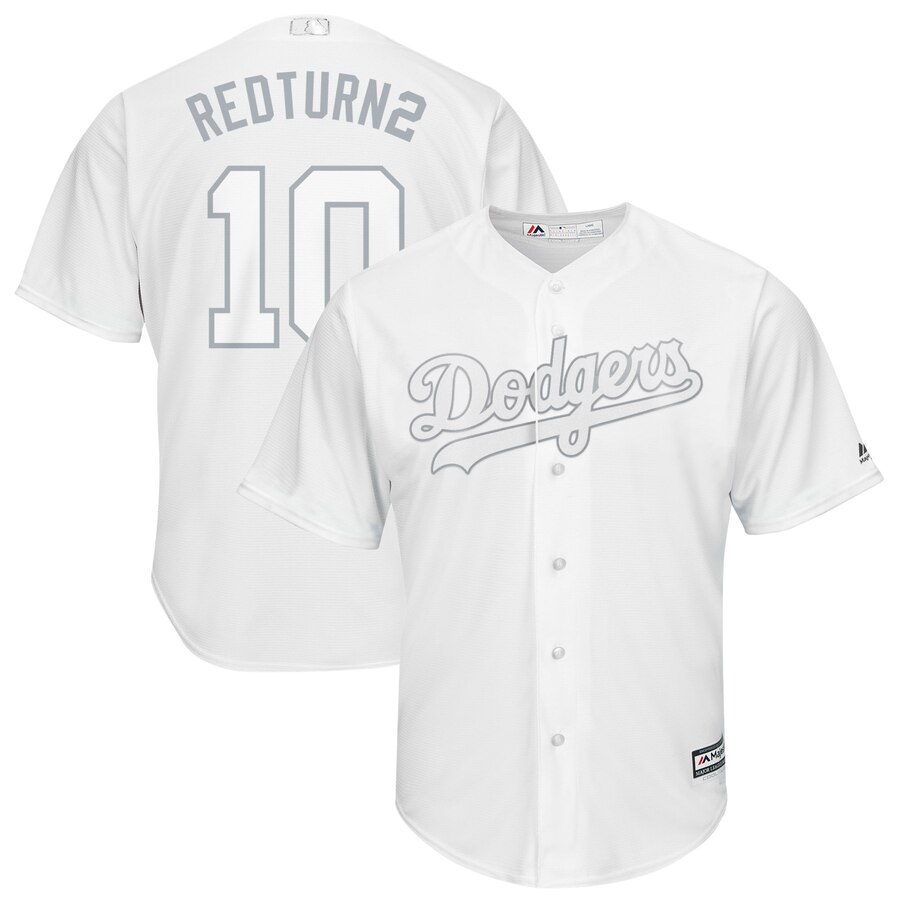 Men Los Angeles Dodgers #10 Redturn2 white MLB Jersey->pittsburgh steelers->NFL Jersey